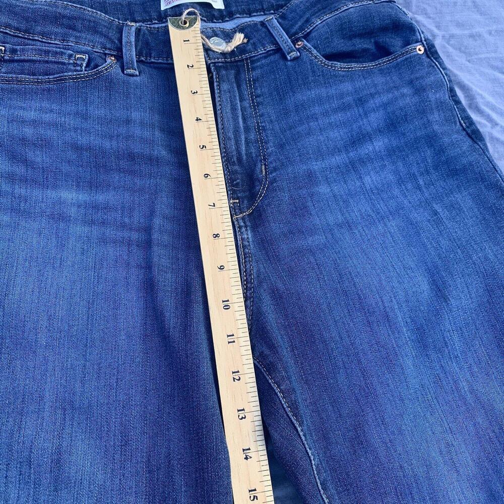 Levi Strauss Mens Signature Dark Wash Blue Jeans High Rise Skinny 32x28 READ​ - Picture 8 of 11